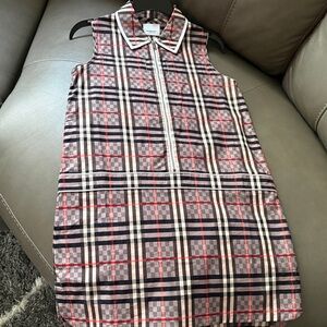 Burberry Checkered Sleeveless Top with Zip